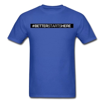 CONLEGO Creative Men's Better Starts Here T-Shirts Royal Blue  