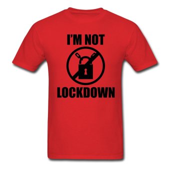 CONLEGO Custom Design Men's Im Not Locked Down T-Shirts Red  