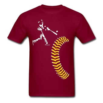 CONLEGO Custom Printed Men's Baseball Player T-Shirts Burgundy  