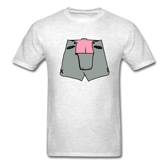 CONLEGO Customize Men's Lederhosn Butt T-Shirts Light Oxford  