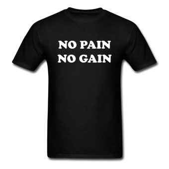 CONLEGO Designed Men's No Pain No Gain T-Shirts Black  