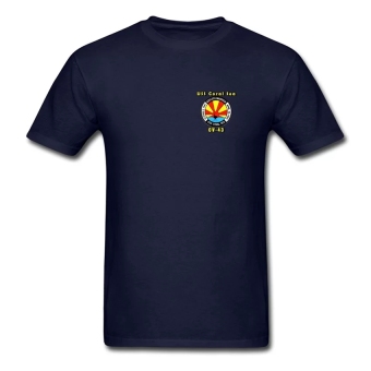 CONLEGO Designed Men's Uss Coral Sea T-Shirts Round Neck Collar Navy  