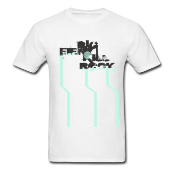 CONLEGO Men's Rock Music Dripping T-Shirts White - intl  