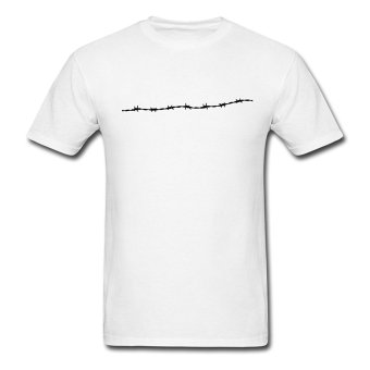 CONLEGO Personalize Men's Cool Barbwire T-Shirts White  