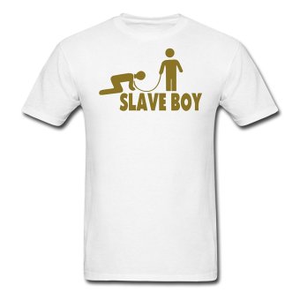 CONLEGO Personalize Men's Slave Boy T-Shirts White  