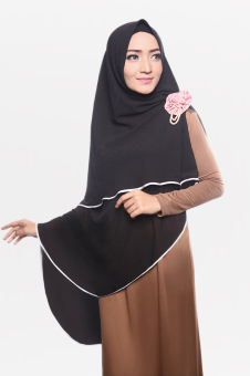 Cotton Bee Khimar Mecca Hitam  