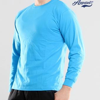 Cotton Lab Essential Long Sleeve Tee Turquoise Blue  