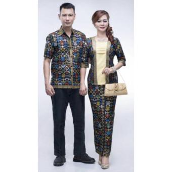 Couple Sarimbit Batik Rok Blouse Mentari Prodo - Kuning  