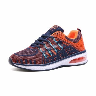 Couple Sneaker Air-cushion Sports Shoes Men's And Women's Fashion Running Shoes (Orange) - intl  