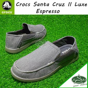 Crocs santa cruz II espresso, sepatu pria crocs  
