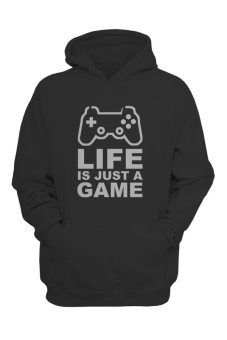 Cross In Mind - Hoodie Life Is Just A Game - Hitam  