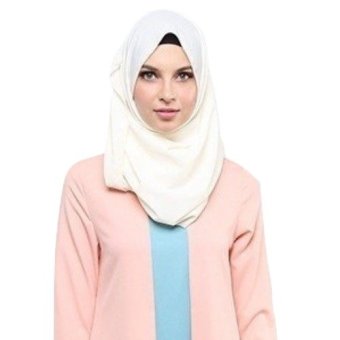 Crosse Mara Hijab - Jilbab Persegi - Satin Premium - Broken White - Putih Gading  