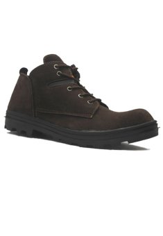 Cut Engineer Classic Safety Low Boots Suede Dark Brown  