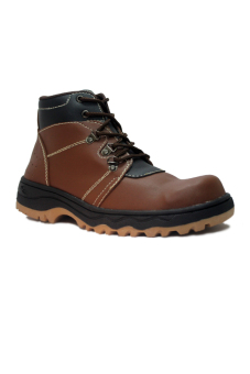Cut Engineer Safety Boots Jordan Steel Leather Brown  