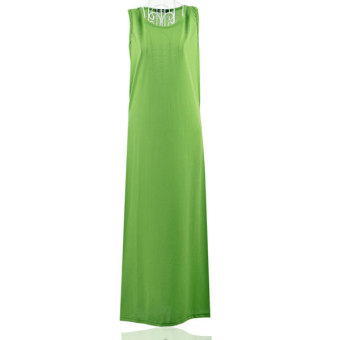 Cyber Summer Long Stranded Vest Sleeveless Maxi Cocktail Dress Party Dress Green (Green) - intl  