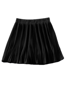 Cyber Women'S Girls Sweet Short Elastic Pleated Skirt Mini Skirt (Black)  