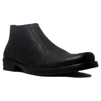 D-Island Shoes Office Slip On Loafers Leather - Hitam  
