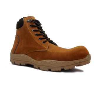 D-Island Shoes Safety Boots Rocky Suede Leather Soft Brown  