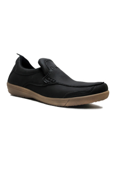 D-Island Shoes Slip On Driving Comfort Leather Black  