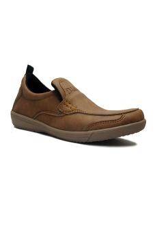 D-Island Shoes Slip On Driving Comfort Leather Soft Brown  