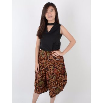 De Voile Batik Fashion Wanita Modern Mafista FS Pants (Brown)  
