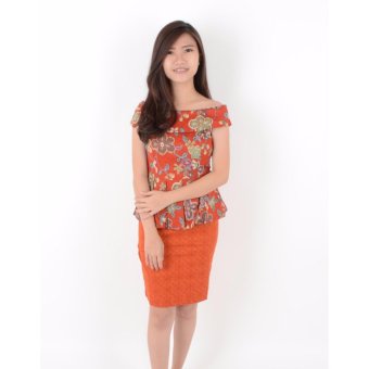 De Voile Batik Fashion Wanita Modern Sab Izzy UP (Orange)  