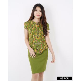 De Voile Batik Fashion Wanita Modern Twotone sv Jenika (Green)  