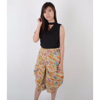 De Voile Batik Fashion Wanita Modern Yaskia FS Pants (Tangerine)  