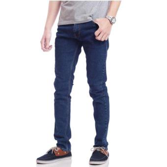 DEcTionS Celana Jeans Stretch Panjang Pria Model Slimfit - Biru Wash  