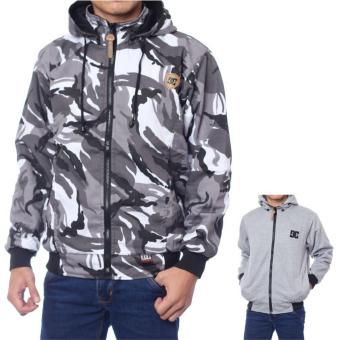 DEcTionS Jaket Bomber Bolak Balik Army Military PBB 152 - Abu-abu  