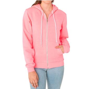 DEcTionS Jaket Sweater Polos Hoodie Zipper - Soft Pink  