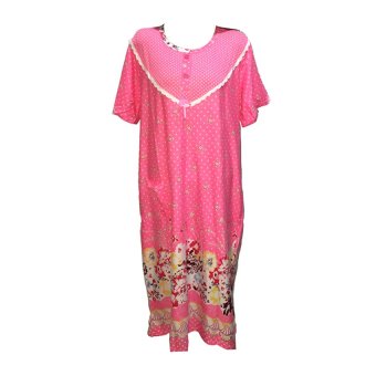 Diana Kimono Lingerie Bunga 7652 - Merah Muda  