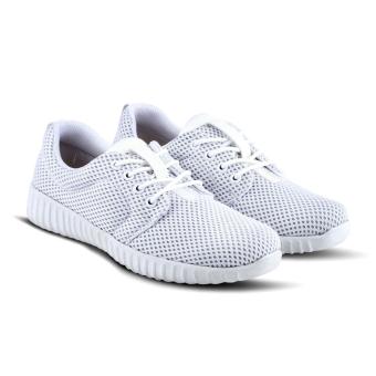 Distro Bandung VD 384 Sepatu Sneaker dan Casual Wanita Bisa Untuk santai dan olahraga - Putih  