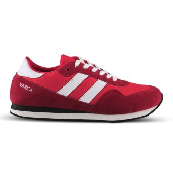 Distro Bandung VR 336 Sepatu Sneakers Olahraga Lari dan Joging Wanita - Merah  
