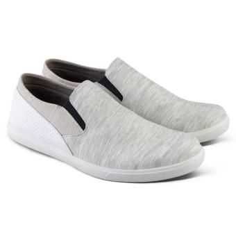 Distro VD 138 Sepatu Kets Sneakers Casual Pria Slip On - Cream  