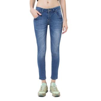 DocDenim Ladies Jeans Percy Super Slim Fit - Biru  