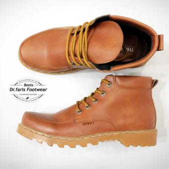 Dr.Faris Sepatu Boots pria DF301 - Coklat  