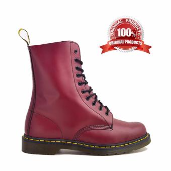 Dr. Martens 1490 10-Eye Boot - Sepatu Pria - Merah  