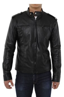 DSC ZZP Leather Jacket Kulit - Hitam  