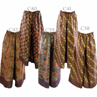 Dua Melati Celana Kulot Klok Panjang Batik Sogan LC38  