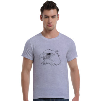 Eagle Cotton Soft Men Short Sleeve T-Shirt (Grey)   