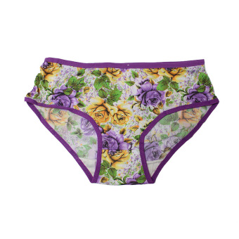 EELIC 002 Celana Dalam Wanita warna ungu, Motif Bunga-bunga  