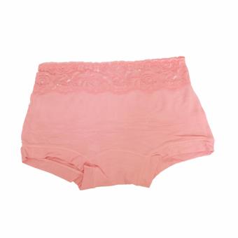 EELIC 1739 Celana Dalam Wanita, Warna Pink, Desain Renda Halus, Bahan Berkualitas  