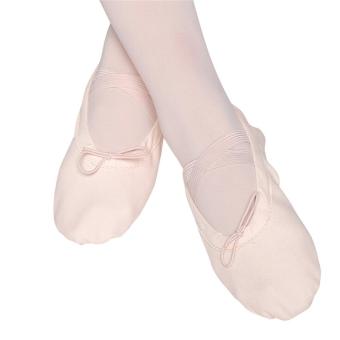 Elastic Canvas Ballet Slippers Yoga Dance Shoes for Adult (Beige,Adult-5) - intl  