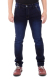 Elfs Shop - Celana Panjang Jeans Soft Jeans List Thread 034-Biru Dongker  