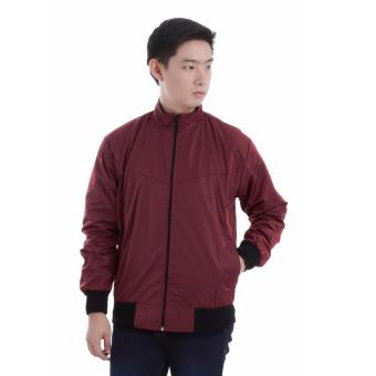 Elfs Shop - Jaket Parasut Full Zip-Maroon  