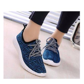 Ellen Grosir - Fashion Sneakers YZ (Biru Sol Putih)  