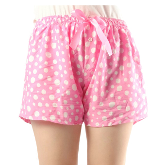 Elli Sleepwear Celana Tidur Hotpants Polkadot Pita Pink - Pink  