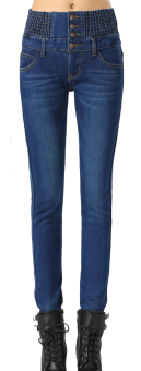 EOZY Fashion Women's Skinny Slim Stretch Denim Jeans Pants Trousers (Blue) - intl  