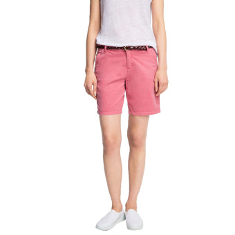 Esprit Light Stretch Twill Shorts With Belt - Pink  